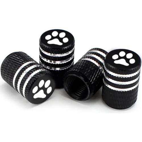 Laser Print Footprint Car Tyre Valve Dust Caps Aluminum Tire Wheel Valve Stem Air Caps Covers For Audi Bmw Toyota Honda Hyundai