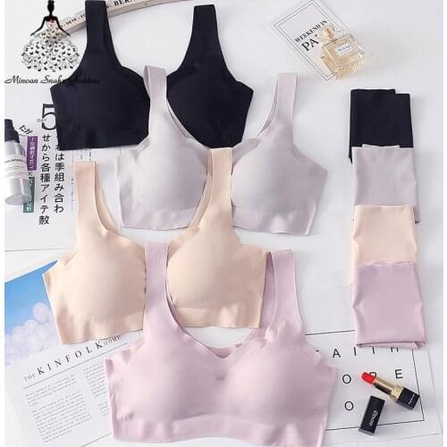 Seamless Bra Set And Panties For Women Underwear Set Comfortable Push Up Lingerie Set S M L XL Size Vest Bra Suit bralette
