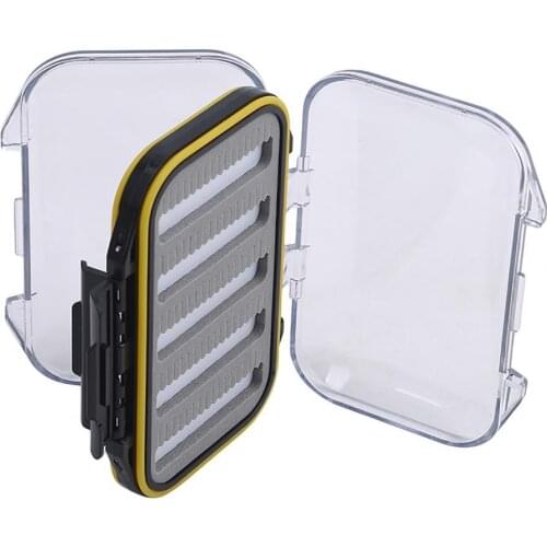 Fishing Tackle Box Lightweight Pocket Size Practical Double-sided Fish Tool Storage Case Fish Lure Holder for Salt Water Flies