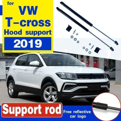 Car Bonnet Cover Hood No Drilling/Welding Support Spring Shock Bracket Strut Bars Hydraulic Rod for VW T-cross Tcross 2019