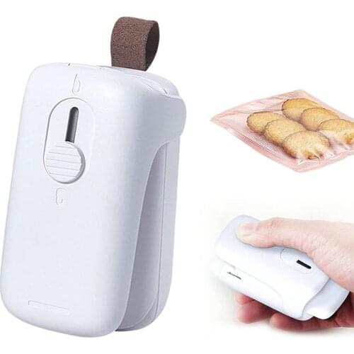 Mini Sealing Machine ABS Silicone Portable Durable Household Hand Pressure Sealer Food Bags Snack Sealing Machine Home Supplies