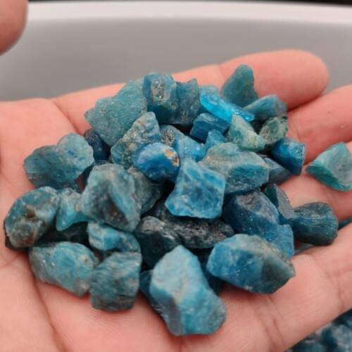 Natural unheated Rough Blue Apatite Stones