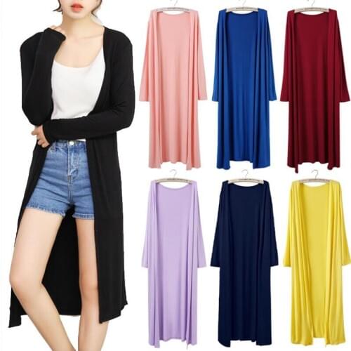 2020 spring and summer new arrival medium-long knitted thin cardigan sweater air conditioning cape sun protection plus size 4xl