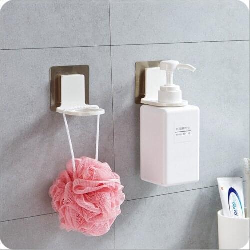 NEW Bathroom Organizer Wall Mounted Shampoo Bottle Storage Rack hand Soap/shower Gel Holder Self Adhesive Shelves Hanger