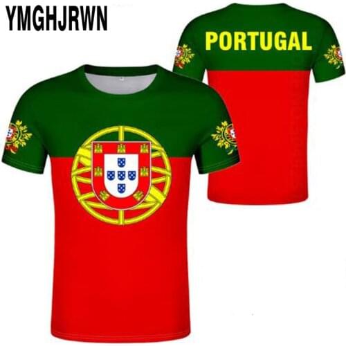 PORTUGAL male youth customize name number prt t shirt nation flag pt republic portuguese country college print photo clothing