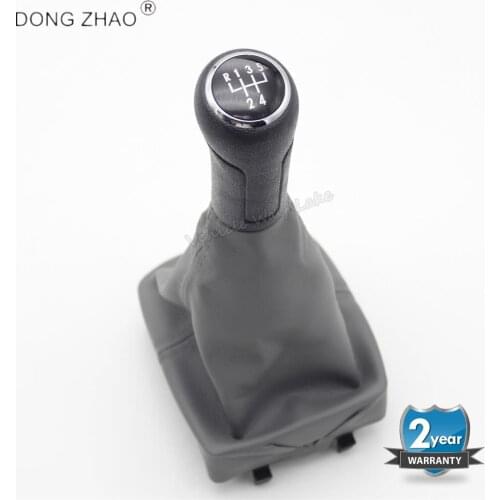 For VW Polo 9N 9N2 GTI 2002 2003 2004 2005 2006 2007 2008 2009 2010 Car-Styling 5 Speed Gear Shift Knob Gaitor Leather Boot