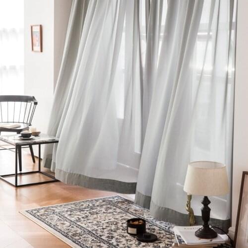 Curtains For Living Room Bedroom Nordic Light Luxury Gray Screens Curtains Minimalist Modern Studio Partition Gauze