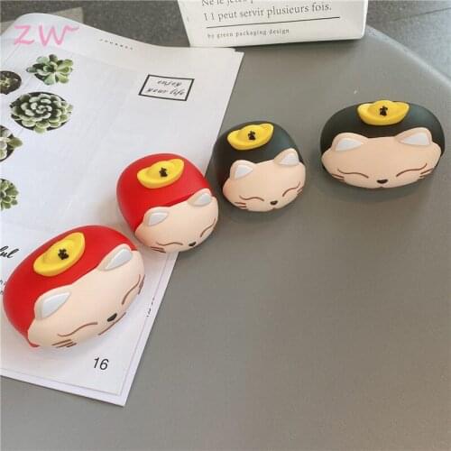 Chipal silicone case for airpods pro 3 wireless, 3d lucky cartoon cover for airpods pro apple airpods air pods protector