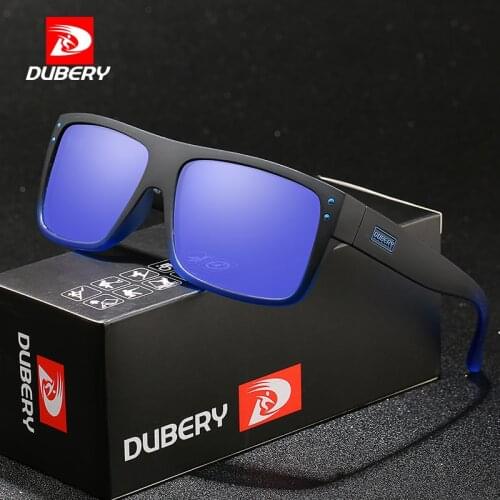 DUBERY Vintage Sunglasses Polarized Mens Sun Glasses For Men Driving Black Square Oculos Male 8 Colors Model D911