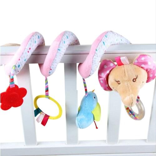 Newborn Baby Activity Spiral Bed &Stroller Toys Elephant Shape Baby Bed Hanging Toys Educational Baby Rattle Toys For Child