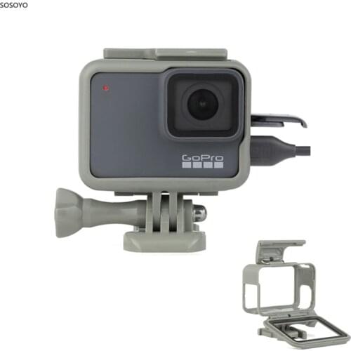 Protective Frame Housing Case Standard Border with Lens cover For Gopro Hero 5 6 7 White/silver Hero 2018 Camera Accessories
