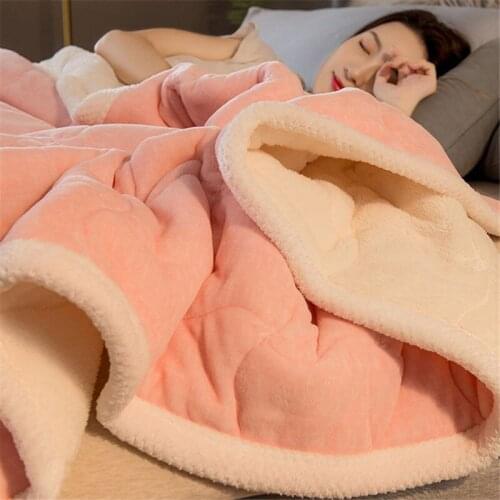Winter Thick Blanket Warm Nordic Gift Large Autumn Fluffy Wearable Cozy Soft Blanket Luxury Mantas De Cama Household Goods DG50B