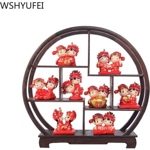 1 set Creativity Boy and Girl Wedding Dolls Ornament Resin Crafts Romantic Couples Figurines Home Decor Accessory wedding gifts