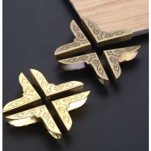 20 Pcs Zinc Alloy Book Scrapbooking Albums Menus Folders Collar Corner Protectors Decorative Corner Brackets Furniture Hardware