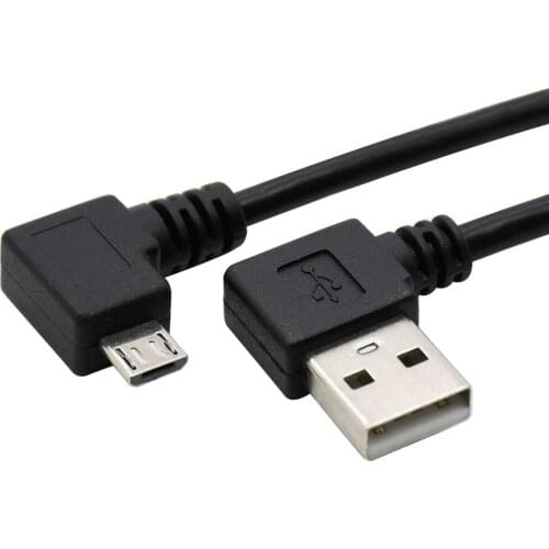 20cm micro usb cable 90 Degree angle USB2.0 male to 90 D Micro USB male data and charging cable
