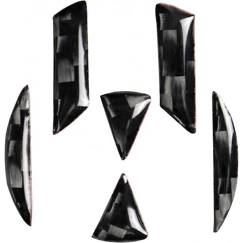 80% Hot Sell 6Pcs/Set Universal Carbon Fiber Car Steering Wheel Trim Stickers for Volkswagen