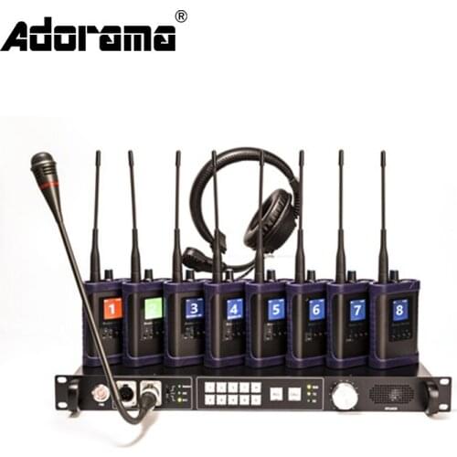 Wireless Intercom system S35+P32 for 8 user kit with wireless tally light