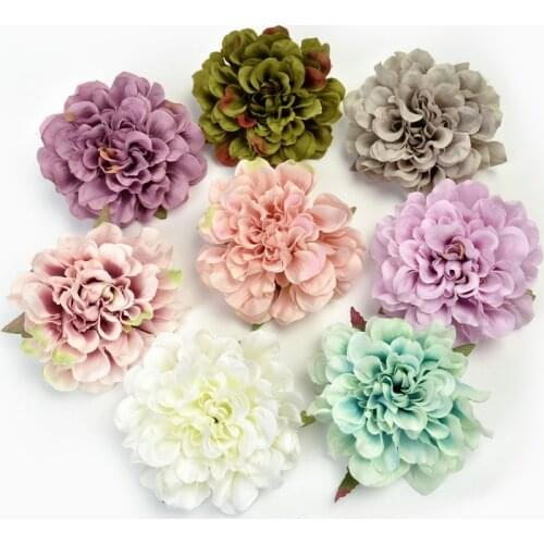 2pcs 10cm Large Handmad Artificial Silk Garden Flowers Wedding Home Decoration DIY Party Wreath Scrapbooking Craft Fake Flowers