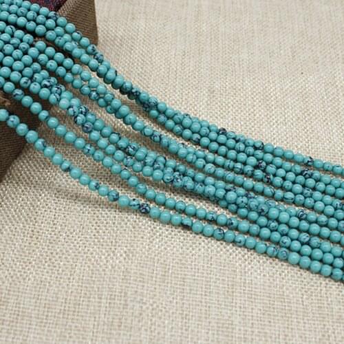 High Quality Synthetic Turquoises Green Round Loose Stone Beads For Jewelry Making Bracelet Earrings Necklace Beads 6MM 8MM 16MM