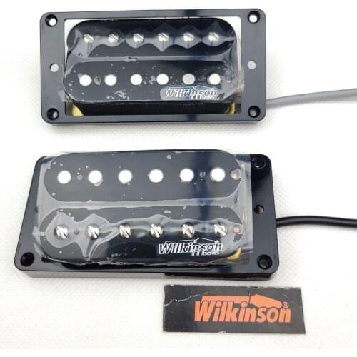 Wilkinson WOHHB Black open Double coil Electric Guitar Humbucker Pickups (Bridge & Neck Pair)