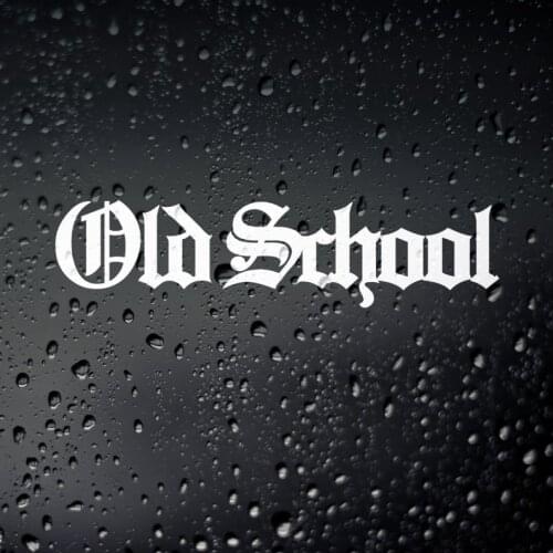 Black/Silver Old School Car Sticker Car Body Stickers Window Door Decal Funny Top Quality Waterproof S543