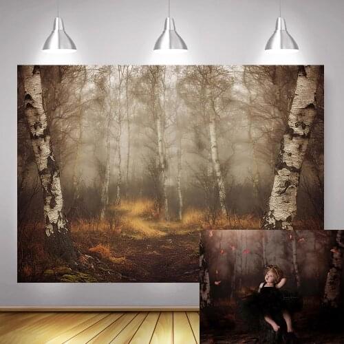 Jungle Forest Backdrop for Photo Studio Children Kids Birthday Portrait Background Photography Photocall Frightening Trees