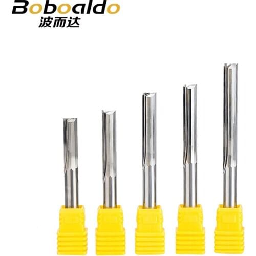 2pc/set 6mm Two Flutes Straight router bits for wood CNC Straight Engraving Cutters Carbide Endmills Tools Milling Cutter