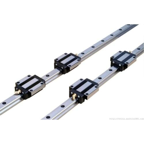 China Made linear guide 2pcs HGR15 L1000mm match with 4pcs HGW15CA flange block bearings