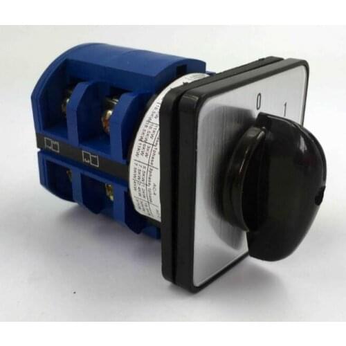LW26-63/2 High quality dc voltage manual electrical changeover rotary cam switch two poles(phase) sliver point contacts