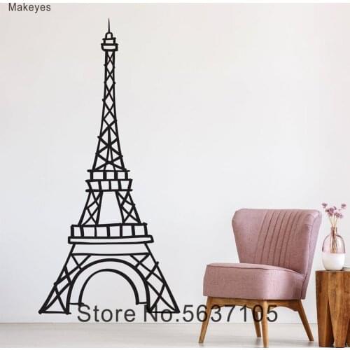 Makeyes Tower Little Pattern Wall Stickers Home Livingroom Wall Decals Vinyl Design Art Wallpaper Tower House Decoration Q087