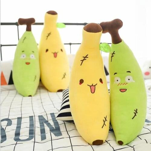 Cartoon Creative Couple Soft Body Banana Pillow Simulation Fruit Series Plush Toy Cute Banana Sofa Cushion Doll Child Girl Gift