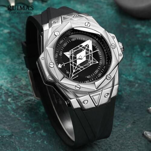 RUIMAS Fashion Mens Military Sport Watches Luxury Waterproof Quartz Watch for Man Silicone Strap Wristwatch Relogio Reloj Часы