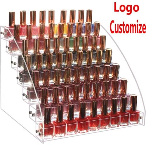 2/3/4/5/6/7 layers Nail Polish Display Stand Clear Cosmetic Varnish Display Rack Holder Essential Oil Bottle Organizer Storage