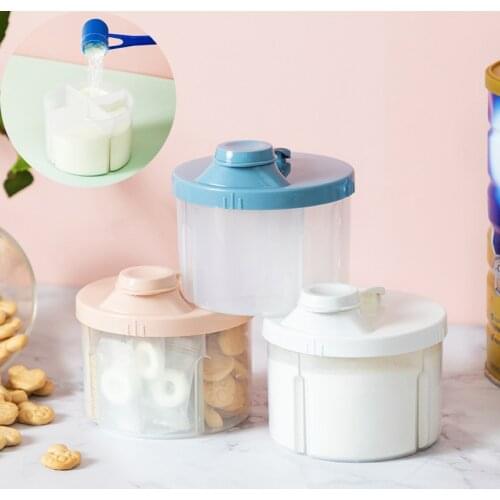 4 Grid Portable Baby Food Storage Box Essential Cereal Infant Milk Powder Box Toddler Kids Snacks Container