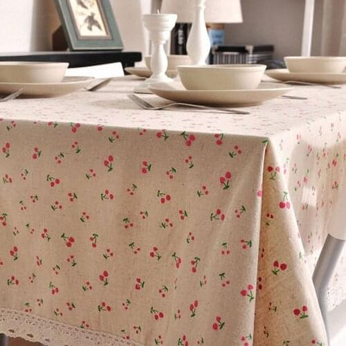 Variety of Woven Dobby Linen Tablecloth High Quality Pastoral Style Table Cloth for Restaurant Free Shipping