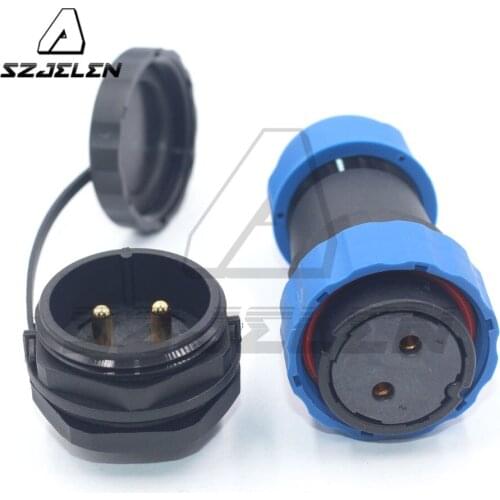 SD28TP-ZM , 28mm 2pin Waterproof Aviation Plug Socket Cable Connector IP67, wire connector male female