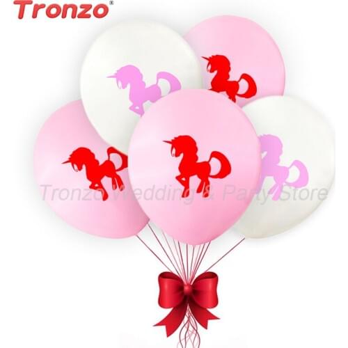Tronzo 10Pcs/set Unicorn Latex Balloon Birthday Party Decorations Kids Cartoon Animal Horse Kids Gift Float Globe
