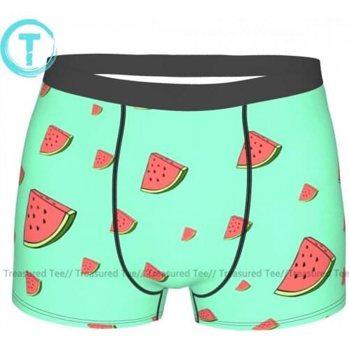Watermelon Underwear Men Customs Sexy Trunk Pouch Trenky Polyester Boxer Brief