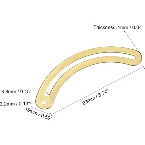 Uxcell 10PCS/LOT Metal Cabinet Wooden Box Case Lid Support Hinge 95mm x 15mm Furniture Lid Hinge Stay Lid Stay Gold Tone