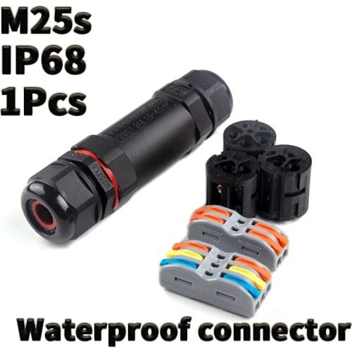 1PCS M25s 2Pin 3Pin 4Pin 5Pin Waterproof connector wire connector LED connector IP68 diy electronic Outdoor lighting connector