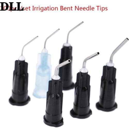 100Pcs Composite Resin Syringe Tips Equipment Irrigation Bent Needle Tips Dental Flow Sealant Etchant Acid Reagent Delievery