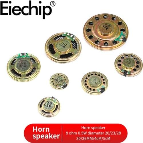 5PCS 0.5W 8R Speaker Horn 8 Ohm 0.5 Watt Horn Speaker Diameter 20/23/28/30/36 MM 4CM 5CM PC Computer motherboard Diy Speaker kit