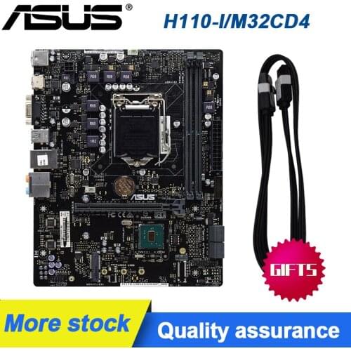 For ASUS H110-I M32CD4 DP MB M32CD Desktop Motherboards LGA1151 DDR4 M-ATX Used Motherboards