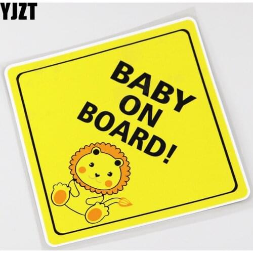 YJZT 14.6CMX14.6CM Baby on Board Car Sticker Beautiful Window Pvc Decal 13A-0028