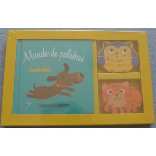 Parent Child Kids Spanish Book Carhildhood Education Enlightenment Animals Knowledge Learning Reading Box Book Toys Age 1 up