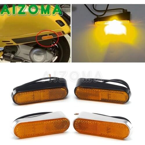For Piaggio Vespa GTS300 GTS 300 Sprint 150 Primavera 150 Motorbike Turn Signal Light LED Indicators Blinker Flashers Amber Lamp