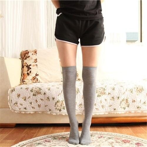 New High-Thigh Sexy Kousen Cotton Winter Women High Tube Over knee Stockings Pure Warm Color High Quality