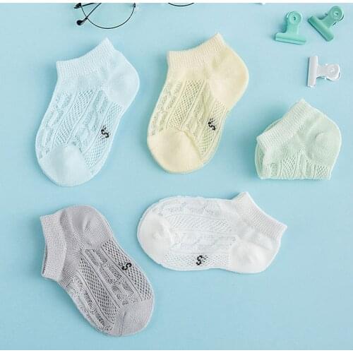 Spring Summer Kids Socks 5 Pairs/Lot Cotton Breathable Sock For Children Boys Girls Thin Socks 2019 New Wholesale