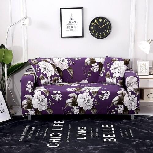 Peony Flowers Elastic Printing Sofa Cover Stretch Slipcover for Living Room Couch Cover Home Decor 1/2/3/4 Seater