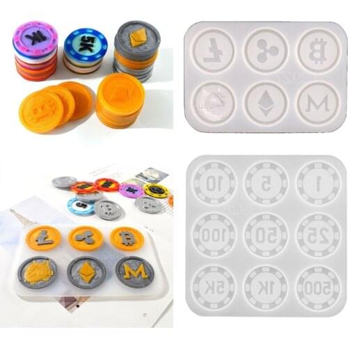Game Currency Crystal Epoxy Resin Mold Collection Coins Silicone Mould DIY Crafts Jewelry Decorations Casting Tools